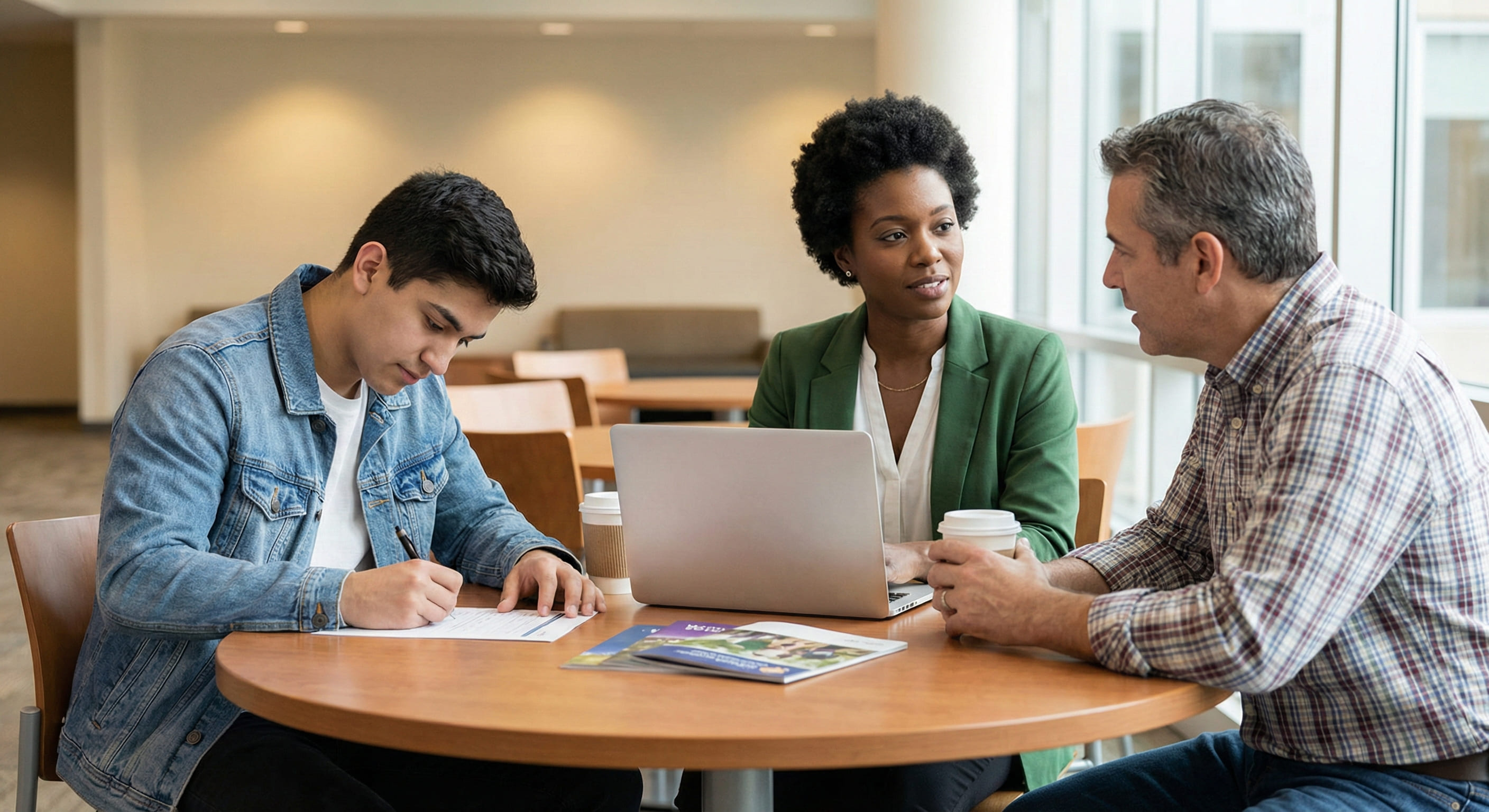 Student applying during recruitment seminar