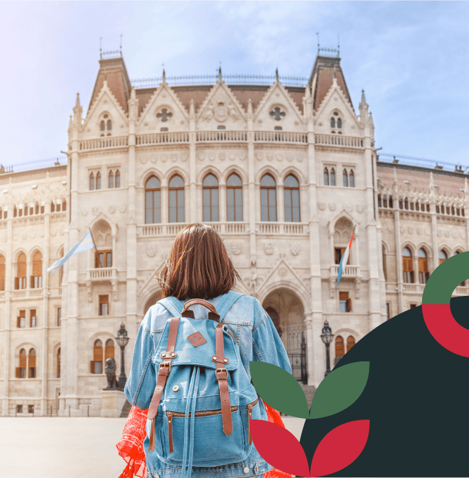 Person looking at laptop with virtual fair