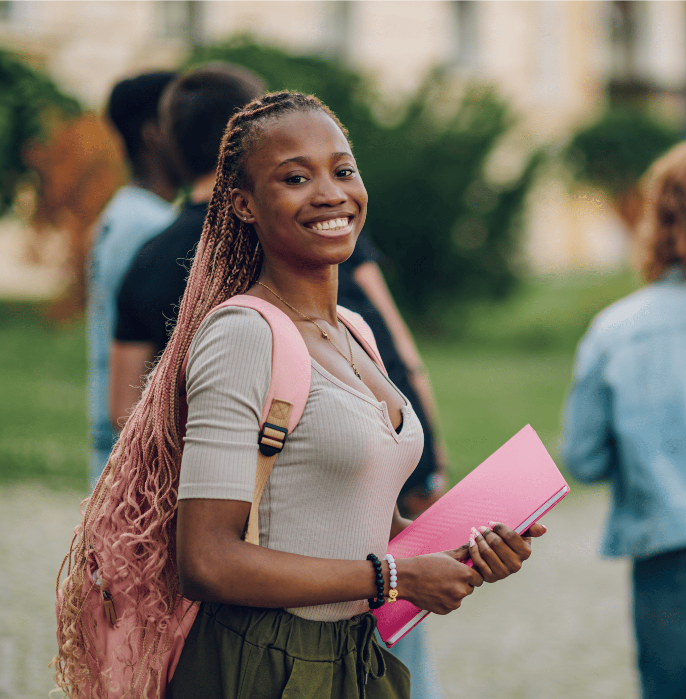 Person looking at laptop with virtual fair